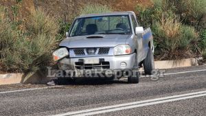 Τροχαίο με σοβαρό τραυματισμό οδηγού αγροτικού οχήματος στις στροφές Δομοκού (+Φωτο)