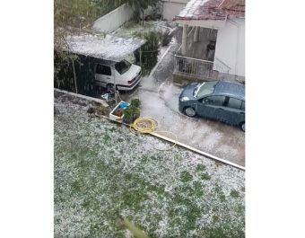 Ισχυρή βροχόπτωση και χαλάζι στην Καρδίτσα το απόγευμα της Κυριακής (30/3)
