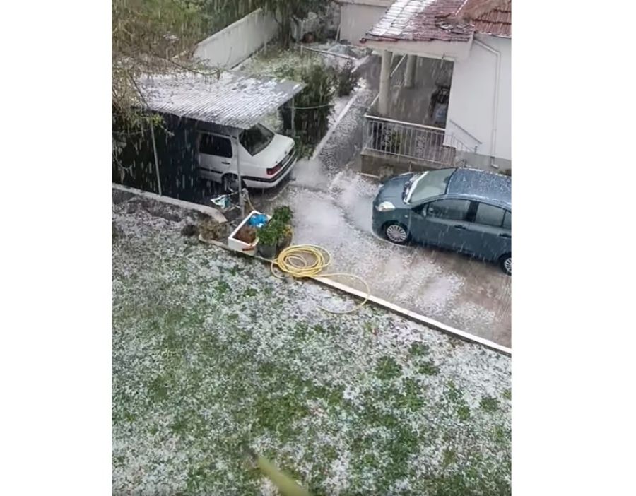 Ισχυρή βροχόπτωση και χαλάζι στην Καρδίτσα το απόγευμα της Κυριακής (30/3)