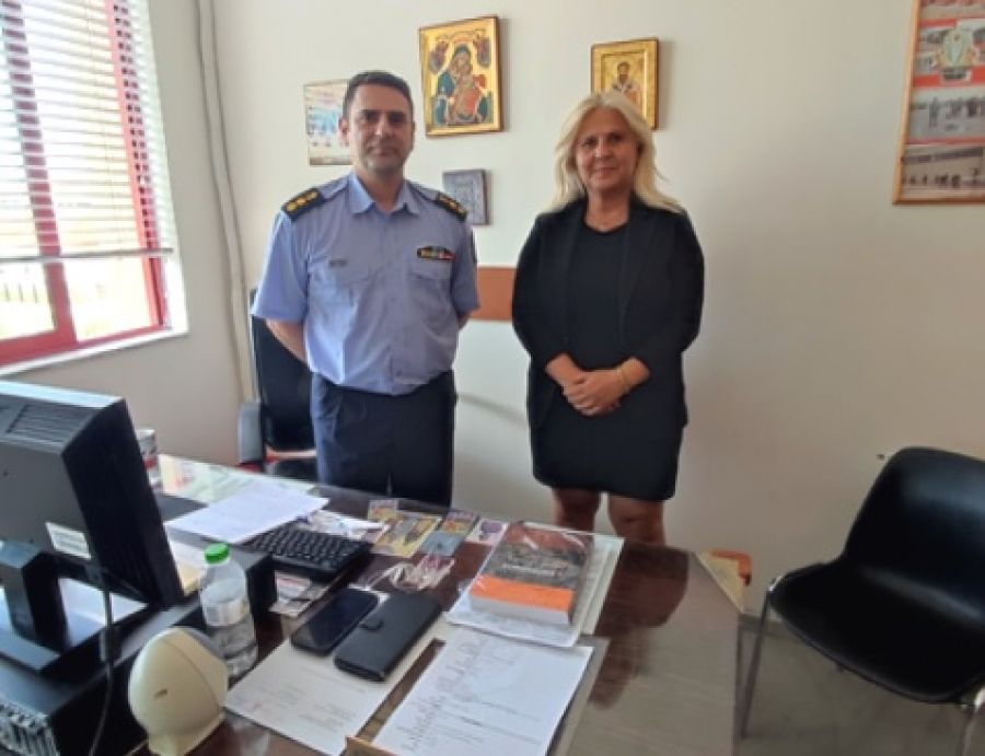 Συνάντηση της Διοικήτριας του Γ.Ν. Καρδίτσας με τον Διοικητή της Πυροσβεστικής Υπηρεσίας Καρδίτσας