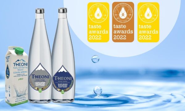 Φυσικό Μεταλλικό Νερό ΘΕΟΝΗ: &quot;Νέα τριπλή βράβευση από τον Διεθνή Θεσμό FINE WATERS Taste And Design Awards 2022&quot;