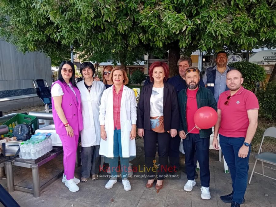 Δράση εθελοντικής αιμοδοσίας και δωρεάς μυελού των οστών στην κεντρική πλατεία Καρδίτσας (+Φωτο +Βίντεο)
