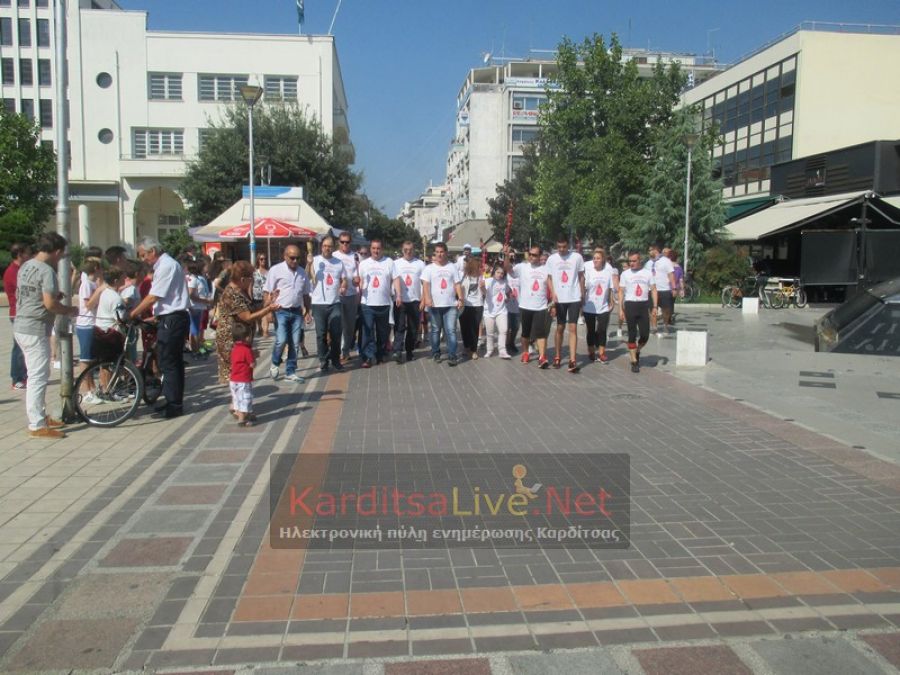 Ο Δήμος Καρδίτσας συμμετέχει στην 17η  Πανελλήνια Λαμπαδηδρομία Συλλόγων Εθελοντών Αιμοδοτών