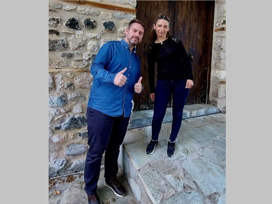 Ανακοίνωση υποψηφιότητας Πολυτίμης Μιαρίτη με τον Δήμαρχο Αργιθέας Ανδρέα Στεργίου
