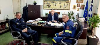 Εθιμοτυπική επίσκεψη του νέου διοικητή ΠΕΠΥΔ Θεσσαλίας κ. Νικόλαου Μητσογιάννη στον Αντιπεριφερειάρχη ΠΕ Καρδίτσας Κωστή Νούσιο