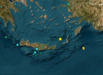 Μεταμεσονύκτιος σεισμός 5,5 Ρίχτερ κοντά στην Κρήτη