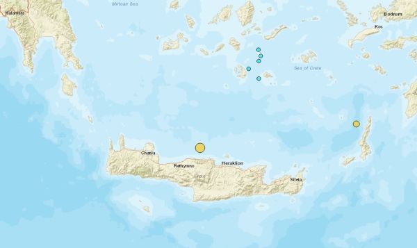 Σεισμική δόνηση 4,8 Ρίχτερ "κούνησε" την Κρήτη - Είχε μεγάλο εστιακό βάθος