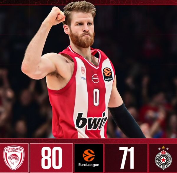 Euroleague: Το γύρισε στην 4η περίοδο ο Ολυμπιακός, κόντρα στην Παρτιζάν - Αποτελέσματα 9ης αγωνιστικής και βαθμολογία