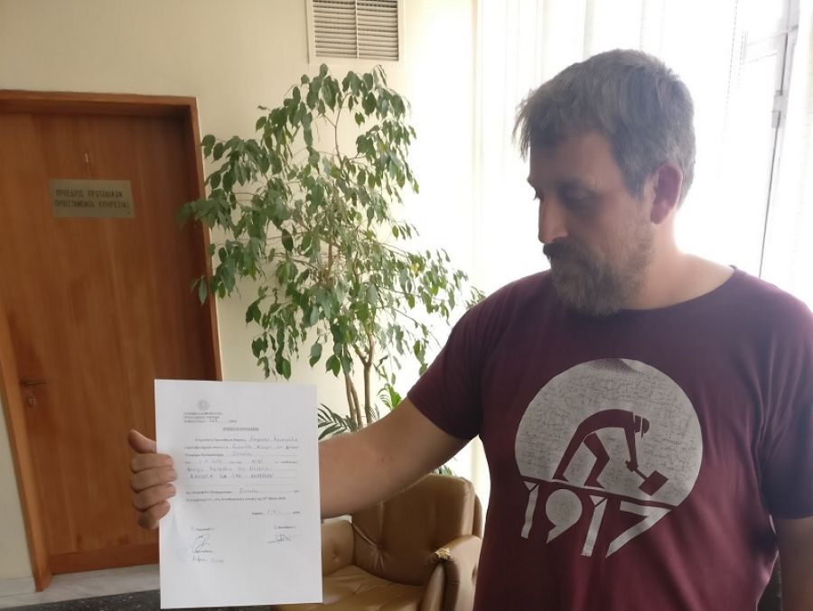 Κατατέθηκε στο Πρωτοδικείο ο περιφερειακός συνδυασμός της "Αριστερής Παρέμβασης στη Θεσσαλία" με υπ. Περιφερειάρχη τον Στάθη Ντούρο