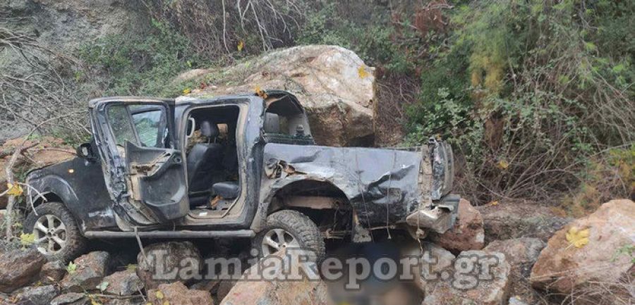 Εύβοια: Δύο νεκροί και ένας σοβαρά τραυματίας μετά από πτώση αγροτικού αυτοκινήτου σε γκρεμό
