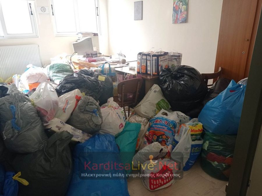 Νέα συγκέντρωση ειδών πρώτης ανάγκης από σωματεία και φορείς του ν. καρδίτσας για τους σεισμοπαθείς