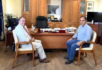 Επίσκεψη του νέου Δ/ντη Δευτεροβάθμιας Εκπαίδευσης στον Δήμαρχο Καρδίτσας