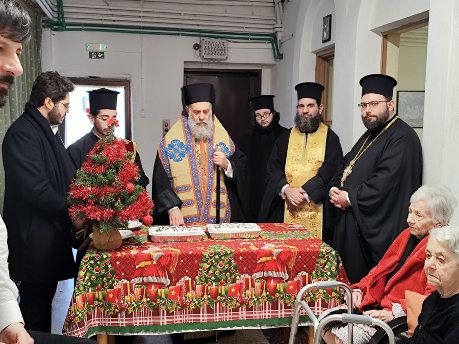 Ο Μητροπολίτης κ. Τιμόθεος έκοψε την πίτα στο Γηροκομείο της Ιεράς Μητρόπολης