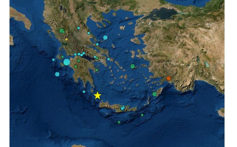 Σεισμός 5,4 Ρίχτερ μεταξύ Κυθήρων και Αντικυθήρων