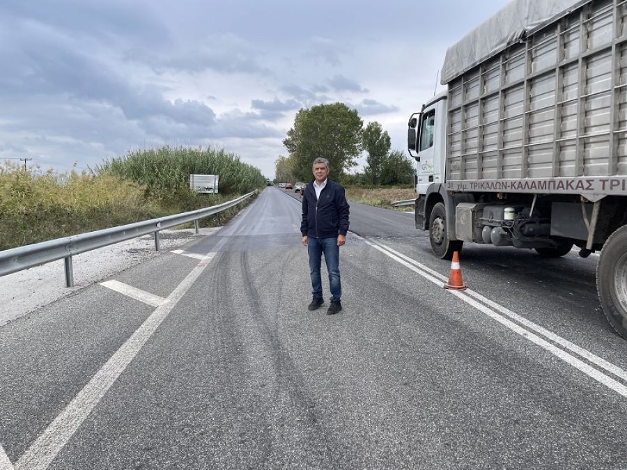 Προχωρά η συντήρηση και ασφαλτόστρωση του δρόμου Καρδίτσα - Τρίκαλα