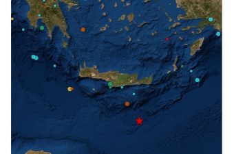 Ισχυρή σεισμική δόνηση 5,8 Ρίχτερ νοτίως της Κρήτης