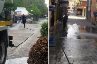 Καρδίτσα: Πλύσιμο και απολύμανση δημόσιων χώρων πραγματοποιήθηκε το Σαββατοκύριακο