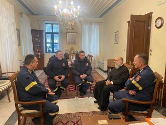Εθιμοτυπική επίσκεψη του νέου Διοικητή Πυροσβεστικών Υπηρεσιών στον Σεβασμιώτατο Μητροπολίτη κ. Τιμόθεο