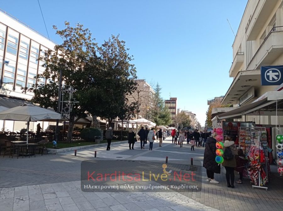 Αυξημένη κίνηση στην αγορά της Καρδίτσας ενόψει Χριστουγέννων (+Φώτο +Βίντεο)