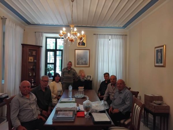 Εθιμοτυπική επίσκεψη του νέου Δ.Σ. Συνταξιούχων Εμπόρων στον Σεβασμιώτατο κ. Τιμόθεο