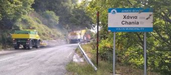 Σε εξέλιξη εργασίες ασφαλτόστρωσης σε Πορταριά και Χάνια στο Πήλιο
