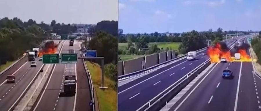 Ιταλία: Διθέσιο αεροσκάφος συνετρίβη σε αυτοκινητόδρομο έξω από την Μπρέσια - Νεκροί οι δυο επιβαίνοντες