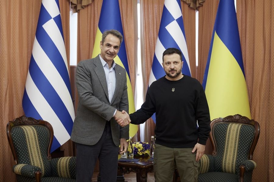 Συνάντηση του Πρωθυπουργού Κυρ. Μητσοτάκη με τον πρόεδρο της Ουκρανίας Βολ. Ζελένσκι στην Οδησσό