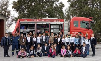 Ενημερωτική επίσκεψη στην Π.Υ. Καρδίτσας από τα παιδιά του Σώματος Ελληνικού Οδηγισμού