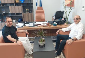 Επίσκεψη του βουλευτή Αριστοτέλη Σπάνια στο Δήμαρχο Καρδίτσας Βασίλη Τσιάκο