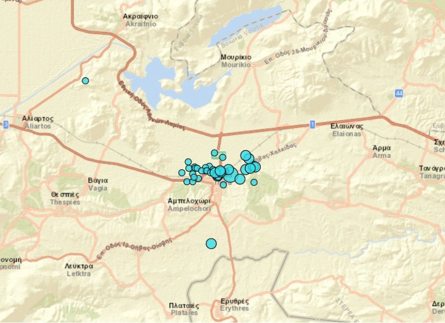 Σεισμός 4,3 ρίχτερ με επίκεντρο τη Θήβα