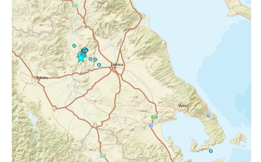 Ισχυρός σεισμός 6 Ρίχτερ κοντά στη Λάρισα - Ιδιαίτερα αισθητός σε όλη τη Θεσσαλία