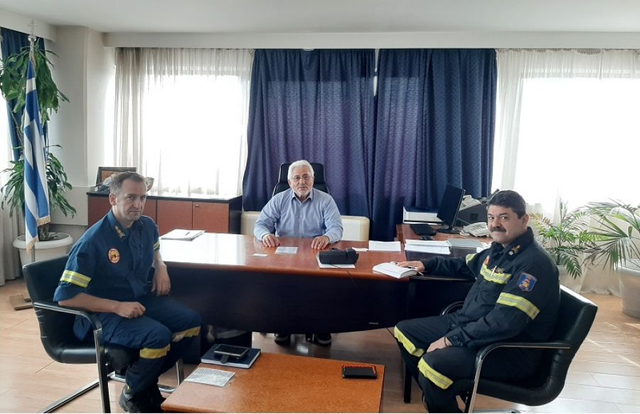 Επίσκεψη του νέου Περιφερειακού Διοικητή της Π.Υ. Θεσσαλίας, στo Συντονιστή της Αποκεντρωμένης Νικ. Ντίτορα