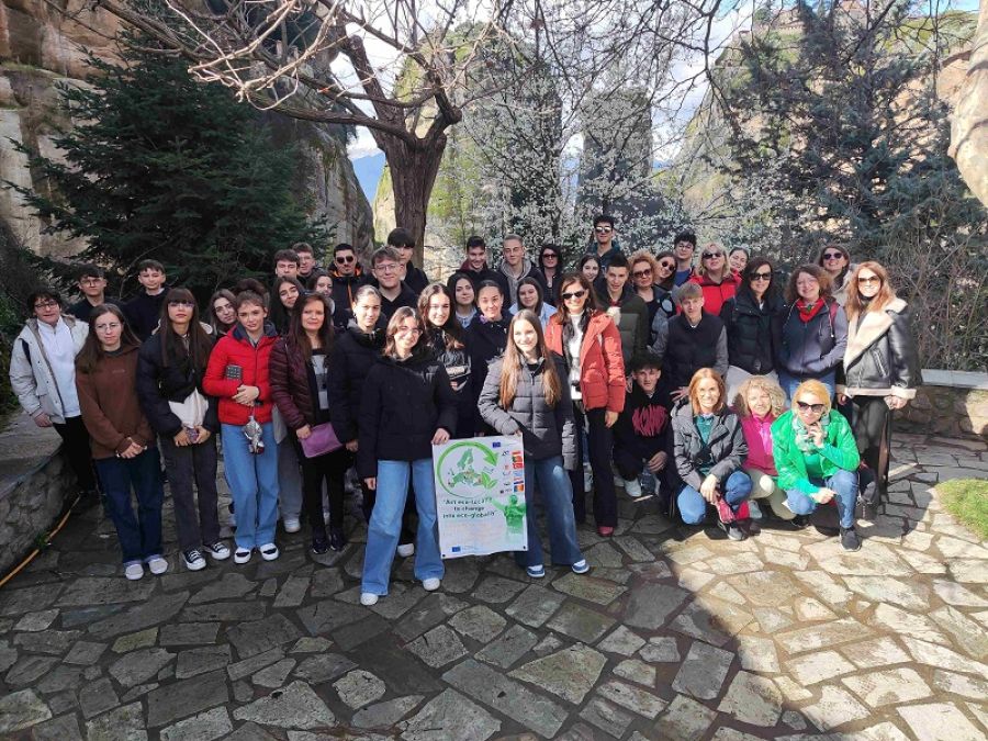 Υποδοχή των εταίρων του προγράμματος Erasmus+ “Act eco-locally to change into eco-globally” στο 5ο Γυμνάσιο Καρδίτσας