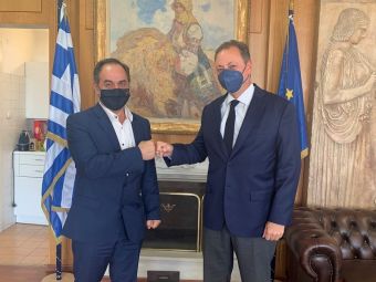 Συνάντηση του Δημάρχου Καρδίτσας Β. Τσιάκου με τον υπουργό Αγροτικής Ανάπτυξης Σπ. Λιβανό