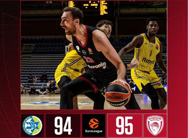 Euroleague: "Απέδρασε" με διπλό ο Ολυμπιακός από την Μακάμπι - Αποτελέσματα και βαθμολογία