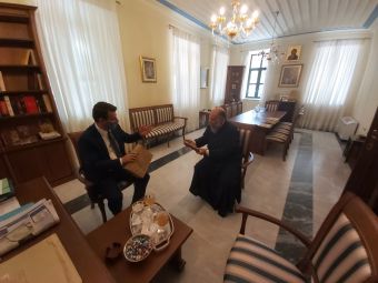 Συνάντηση του νέου Δ.Δ.Ε. Καρδίτσας Σ. Παππά με τον Μητροπολίτη κ. Τιμόθεο