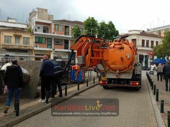Πλημμύρισαν οι υπόγειοι κάδοι στην οδό Αγ. Κων/νου (+Φωτο)