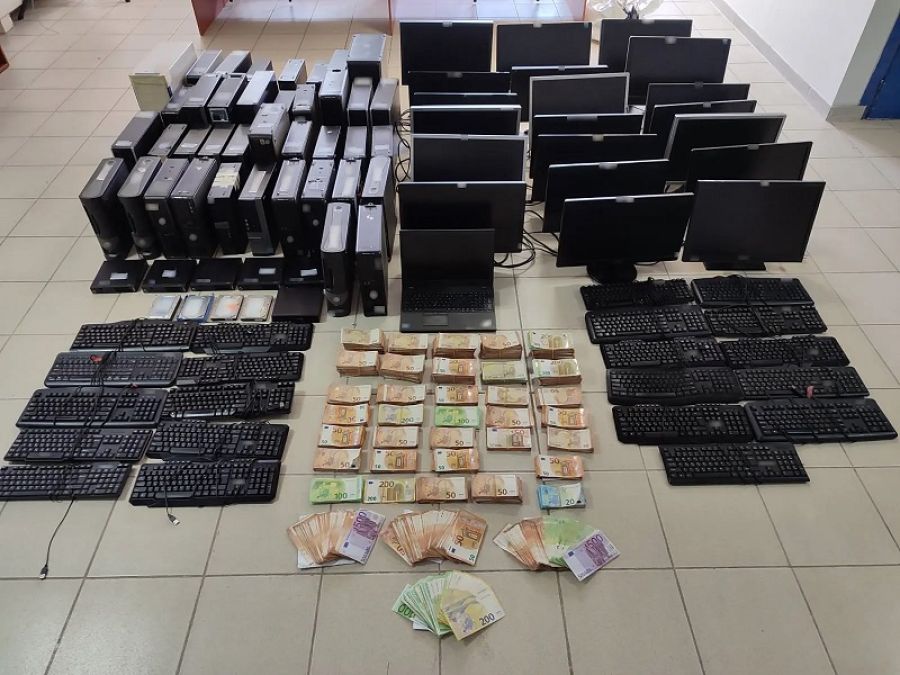 Κατερίνη: Σύλληψη 6 ατόμων και κατάσχεση 375.000 ευρώ από δράση στον παράνομο τζόγο σε ίντερνετ-καφέ