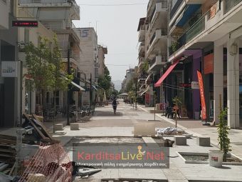 Καρδίτσα: Καθυστερεί η άφιξη υλικών για την ολοκλήρωση του πεζόδρομου