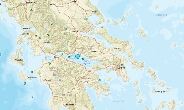 Σεισμική δόνηση 4,8 βαθμών της κλίμακας Ρίχτερ με επίκεντρο κοντά στο Γαλαξίδι