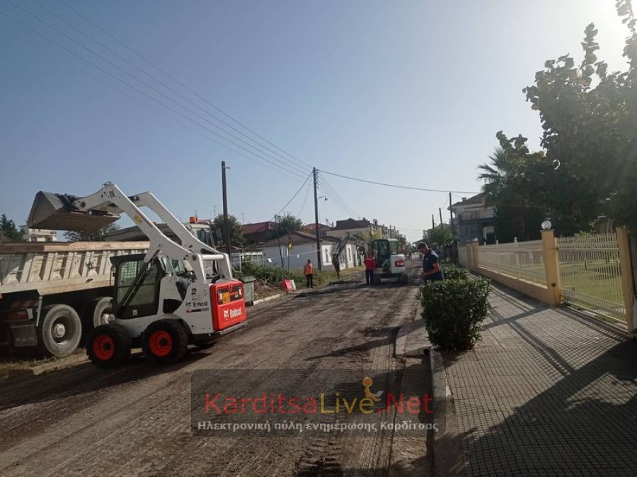 Καρδίτσα: Εργασίες ασφαλτόστρωσης σε εξέλιξη στην οδό Θεσσαλιώτιδος (+Φωτο +Βίντεο)