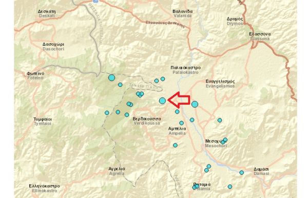 Μετασεισμός 3,4 Ρίχτερ κοντά στην Ελασσόνα
