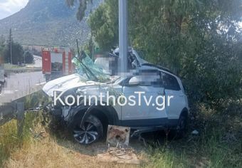 Τροχαίο στην Ε.Ο Κορίνθου Τριπόλεως – Αυτοκίνητο καρφώθηκε σε κολώνα, νεκρή η οδηγός