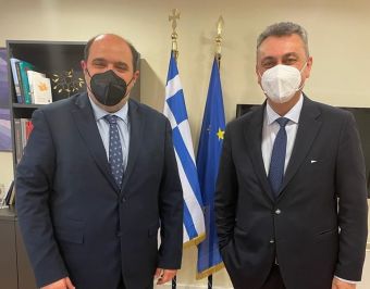 Συνάντηση Γ. Κωτσού &amp; Χρ. Τριαντόπουλου με αντικείμενο την επιτάχυνση των διαδικασιών αποζημιώσεων των πληγέντων αγροτών και επιχειρήσεων από τον "Ιανό"