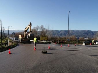 Ξεκίνησαν οι εργασίες αποκατάστασης των ζημιών στο οδικό τμήμα Κρύα Βρύση – Ξινονέρι – Άγιο Γεώργιο