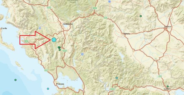 Σεισμός 4,3 Ρίχτερ κοντά στα Ιωάννινα