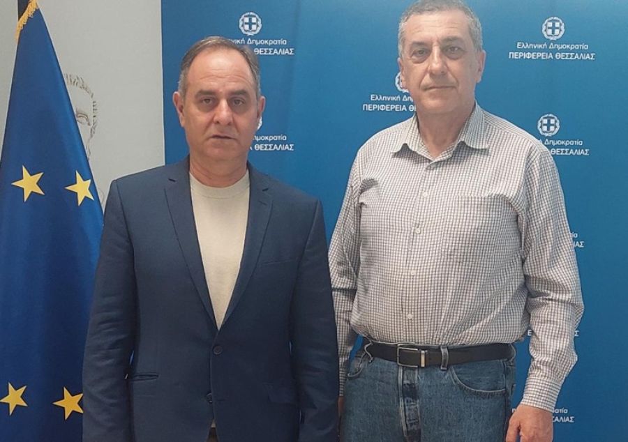 Συνάντηση του δημάρχου Καρδίτσας κ. Β. Τσιάκου με τον περιφερειάρχη Θεσσαλίας κ. Δ. Κουρέτα