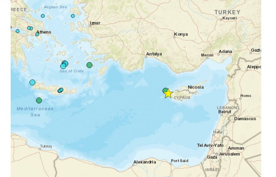 Σεισμός 6,1 Ρίχτερ "ταρακούνησε" τα ξημερώματα της Τρίτης (11/1) την Κύπρο