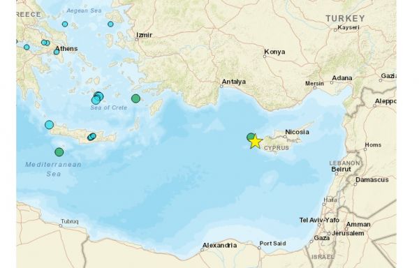 Σεισμός 6,1 Ρίχτερ "ταρακούνησε" τα ξημερώματα της Τρίτης (11/1) την Κύπρο