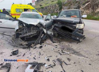 Τροχαίο με 5 τραυματίες στο δρόμο Λάρισας-Ελασσόνας